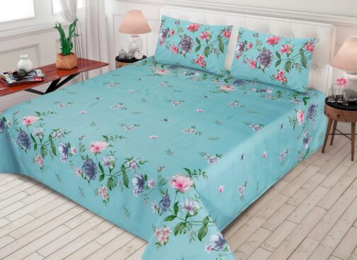 Premium King Cotton Bed Sheet Set 3 Pcs (Design BZF - 561)