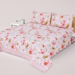 Premium King Cotton Bed Sheet Set 3 Pcs (Design BZF – 559)