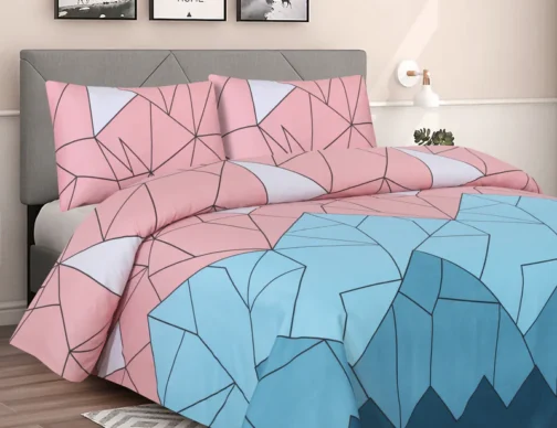 Premium King Cotton Bed Sheet Set 3 Pcs (Design BZF - 586) - Image 2