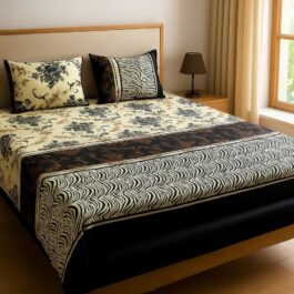 Premium King Cotton Bed Sheet Set 3 Pcs (Design BZF – 577)