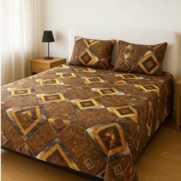 Premium King Cotton Bed Sheet Set 3 Pcs (Design BZF – 576)