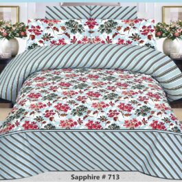 Premium King Cotton Bed Sheet Set 3 Pcs (Design BZF – 568)