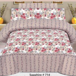 Premium King Cotton Bed Sheet Set 3 Pcs (Design BZF – 565)