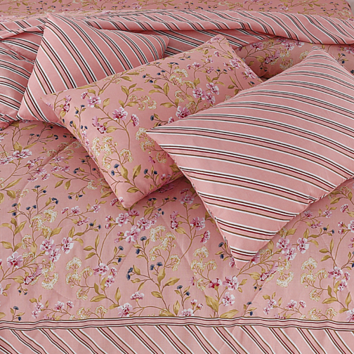 King Size Cotton Comforter Set (7 Pcs) {Design SJC - 1175} - Image 2