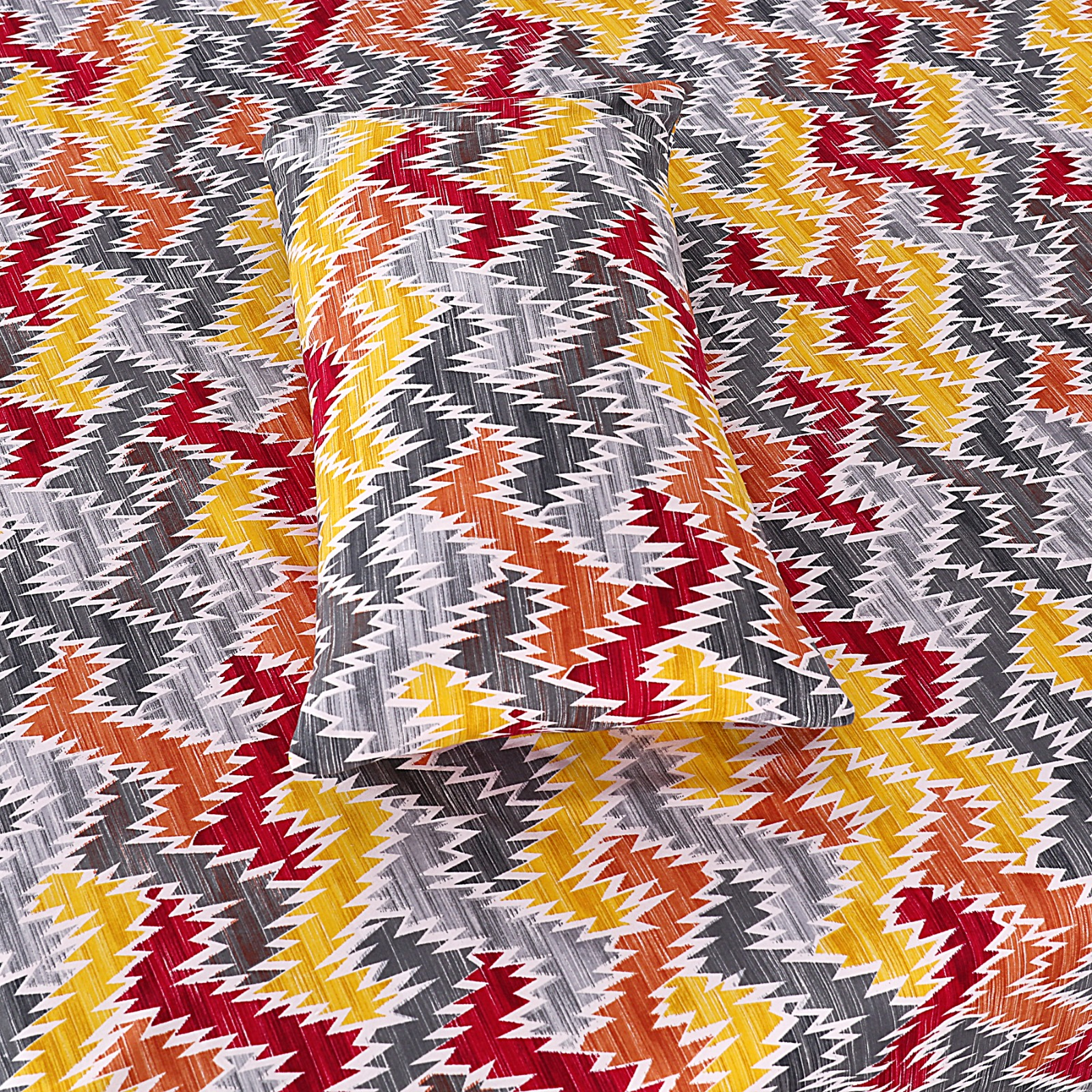 Premium King Cotton Bed Sheet Set 3 Pcs (Design BZF - 592) - Image 2