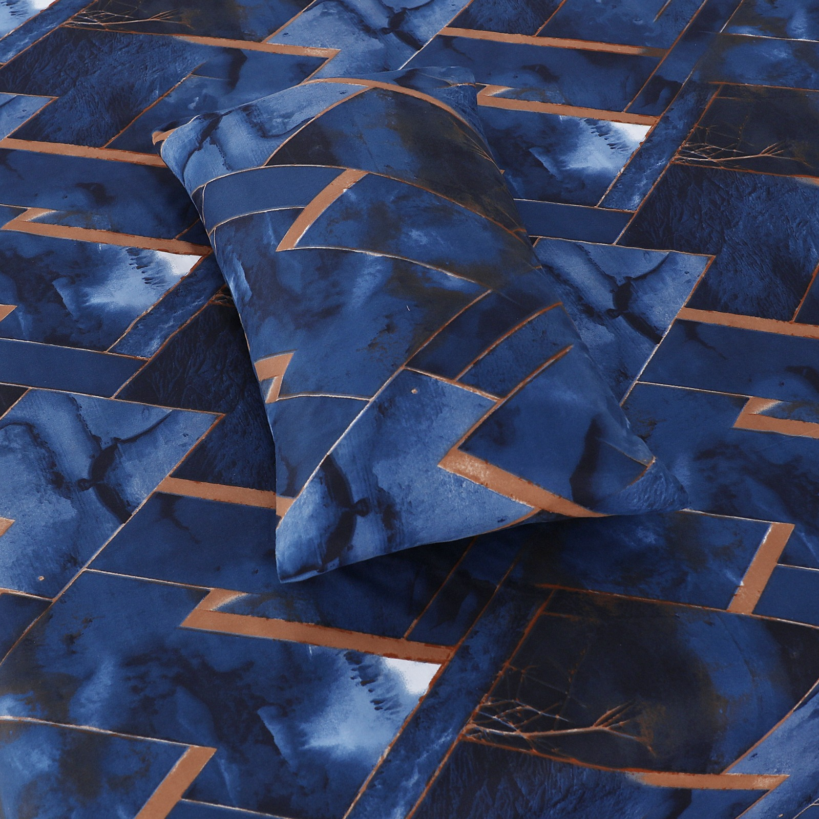 Premium King Cotton Bed Sheet Set 3 Pcs (Design BZF - 595) - Image 2